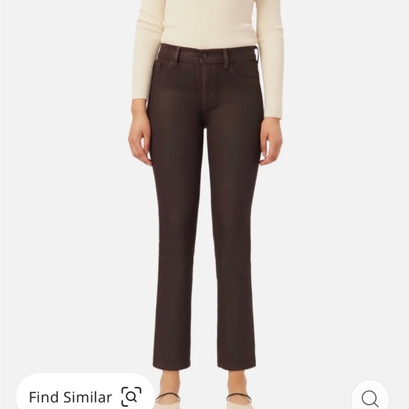 DL1961 Womens Coated Denim Mara Straight Leg Jeans Aubergine size 31 - Picture 1 of 8